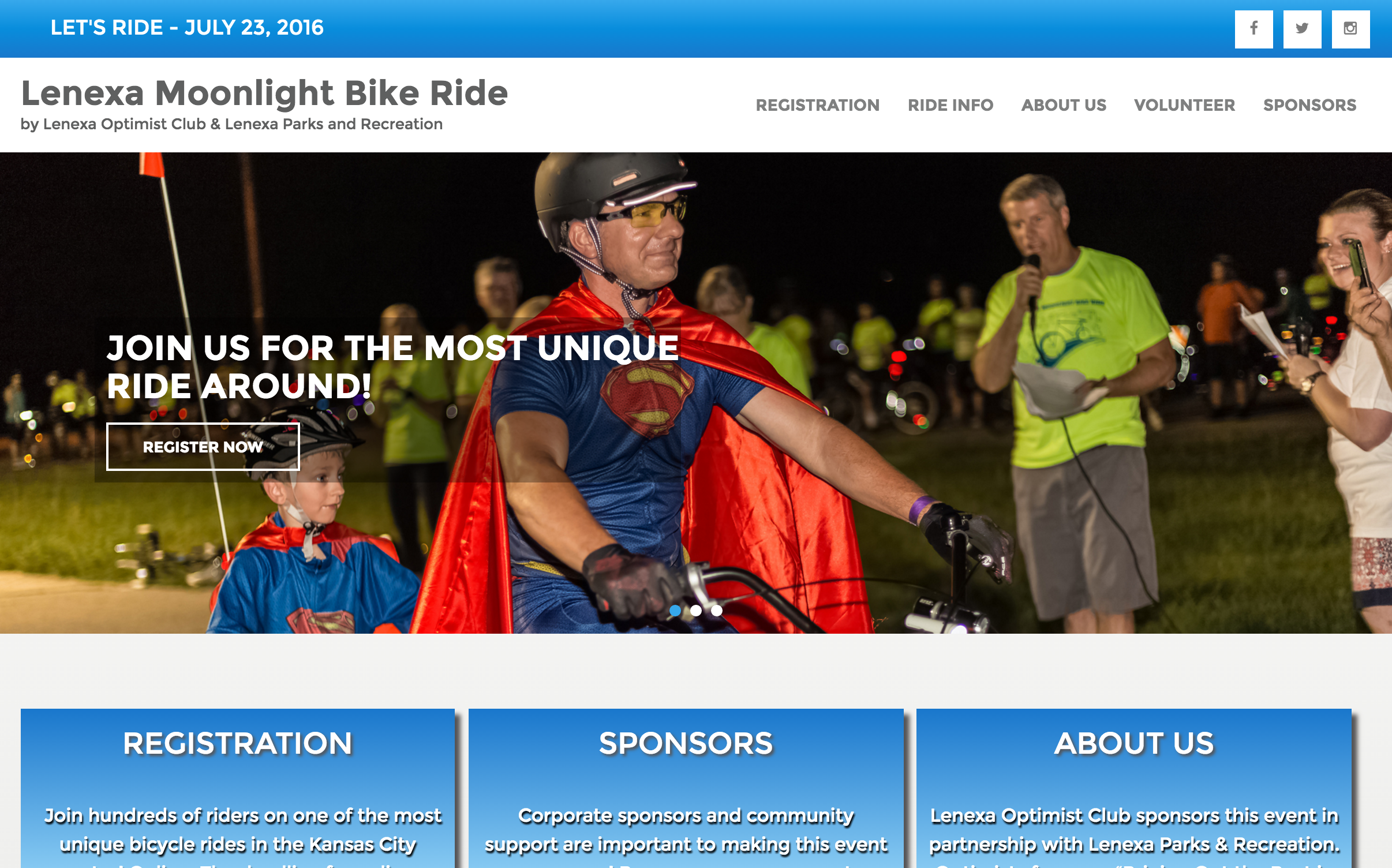 Lenexa Moonlight Bike Ride website